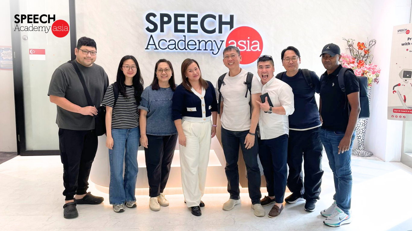 Entrepreneur improving public speaking and presentation skills for business success